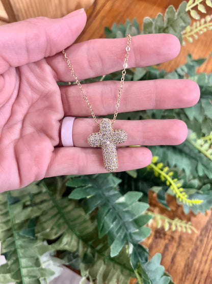 Bubble Cross Necklace