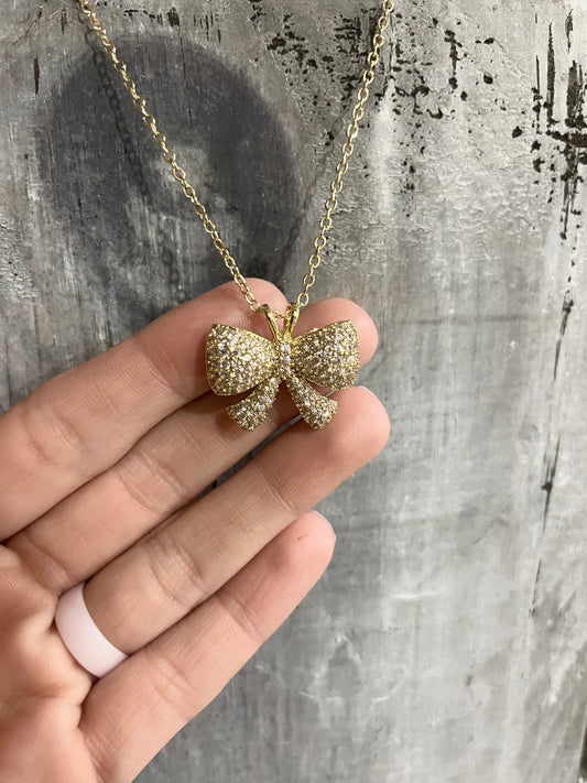Bubble Bow Necklace