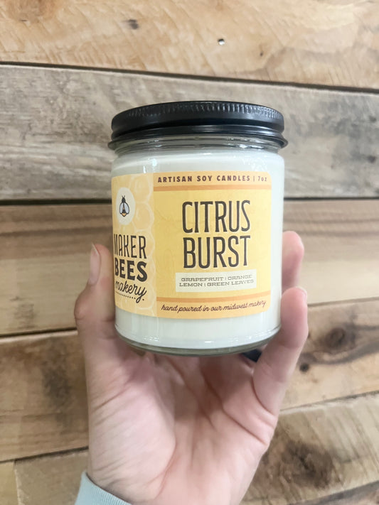 Citrus Burst Artisan Soy Candle | 7 oz