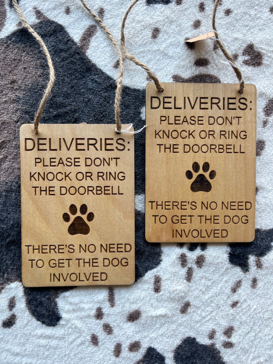 Dog Doorbell Sign