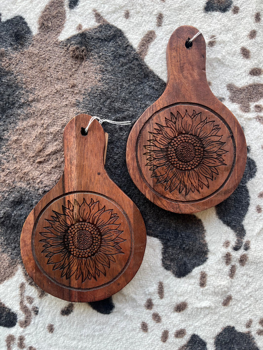 Sunflower Mini Cutting Board-Circle