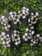 Checkered Bow Hair Clips