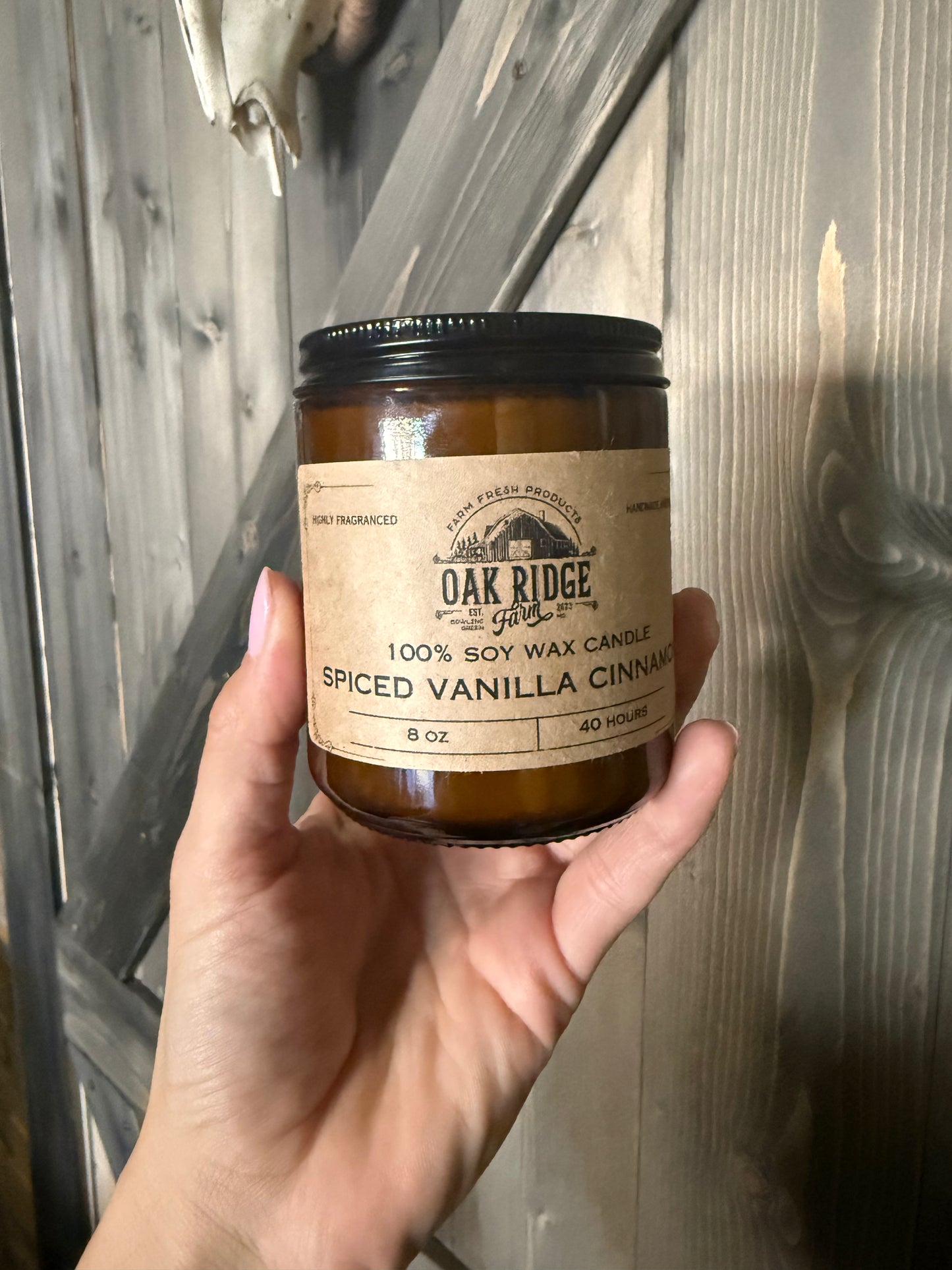 Soy Wax Candles | 8 oz 100% Soy Wax Candles | Oak Ridge Farm