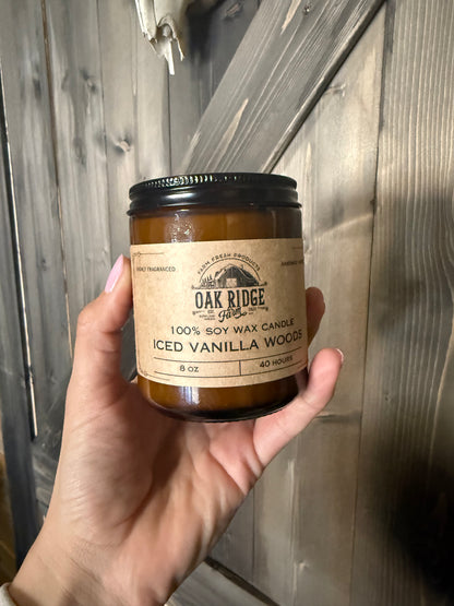 Soy Wax Candles | 8 oz 100% Soy Wax Candles | Oak Ridge Farm