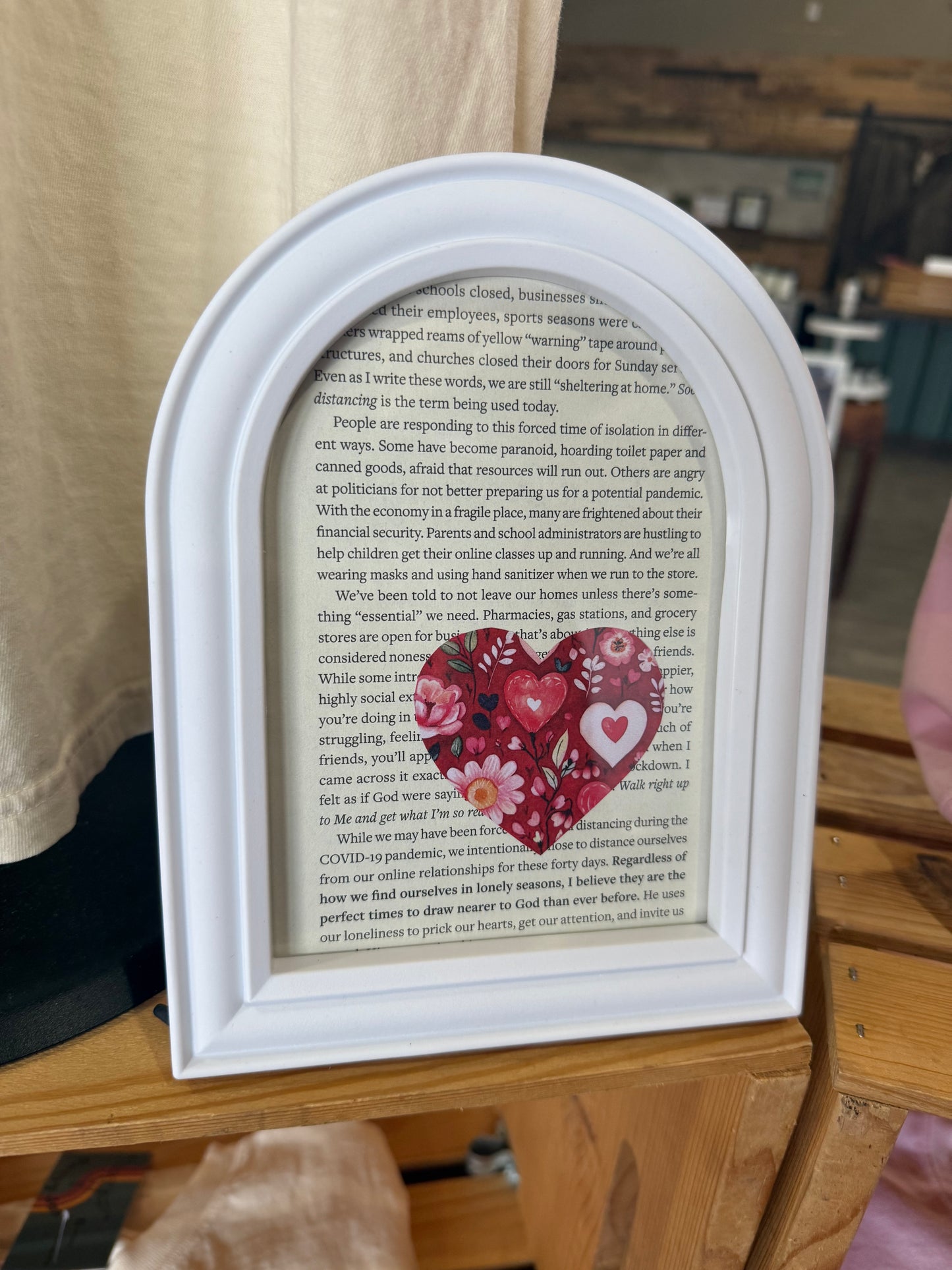 Recycled Old Book Pages Valentine's Day Decor