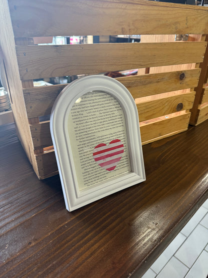 Recycled Old Book Pages Valentine's Day Decor