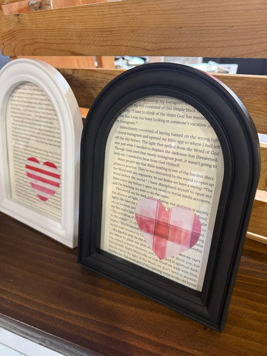 Recycled Old Book Pages Valentine's Day Decor