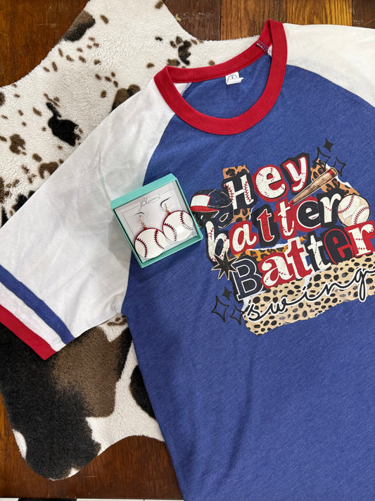 Hey Batter Batter Swing Shirt | Sweet Baby Cakes Custom Tees