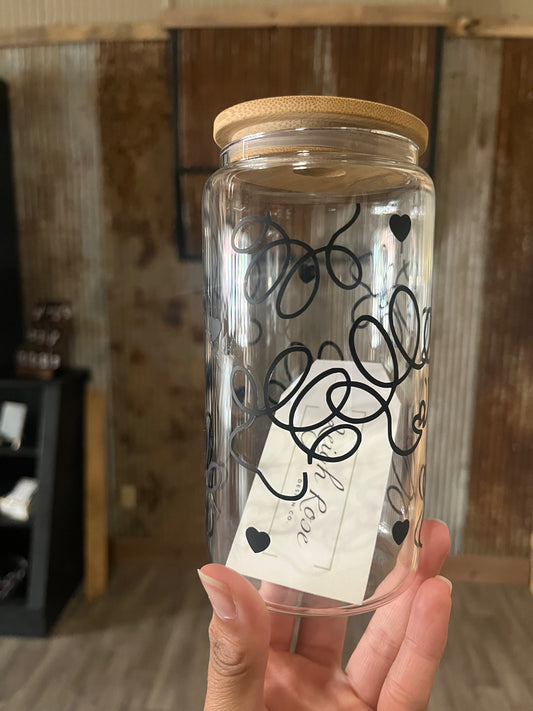 Paw Prints Glass Cup | Floral | Leigh Rose Design Co