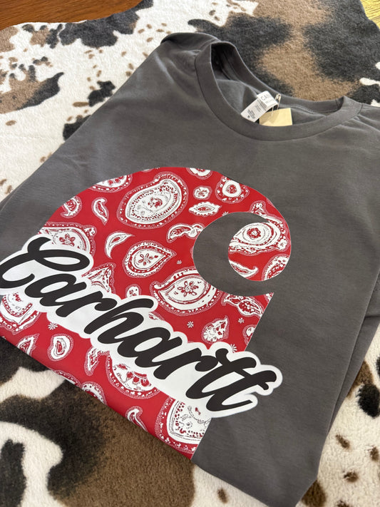 Carhartt T-Shirt | Red Bandana | Sweet Baby Cakes Custom Tees