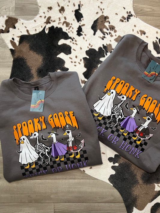 Spooky Goose Trick or Honk Crewneck