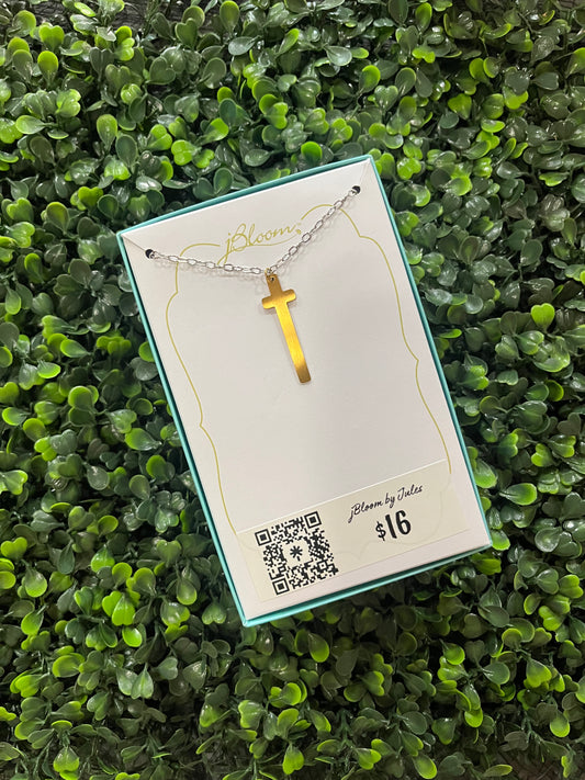 Gold Cross Chain Necklace