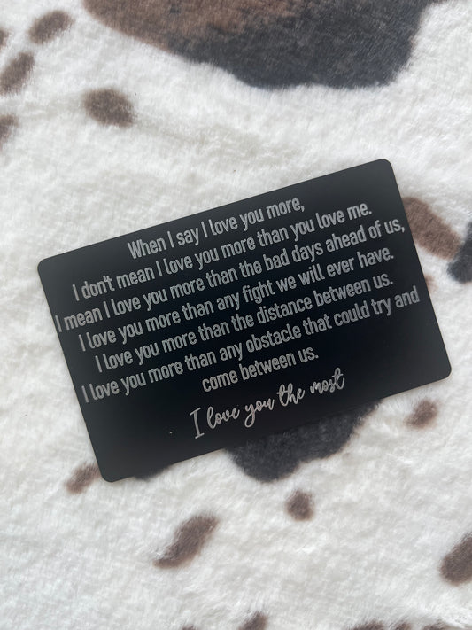 Wallet Card-Engraved