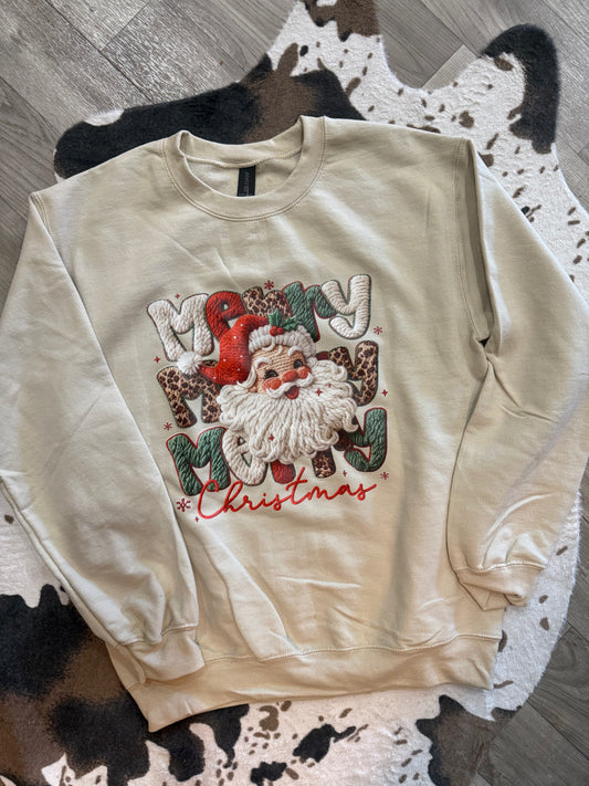 Merry Merry Merry Christmas Sweatshirt | Savvy Jo