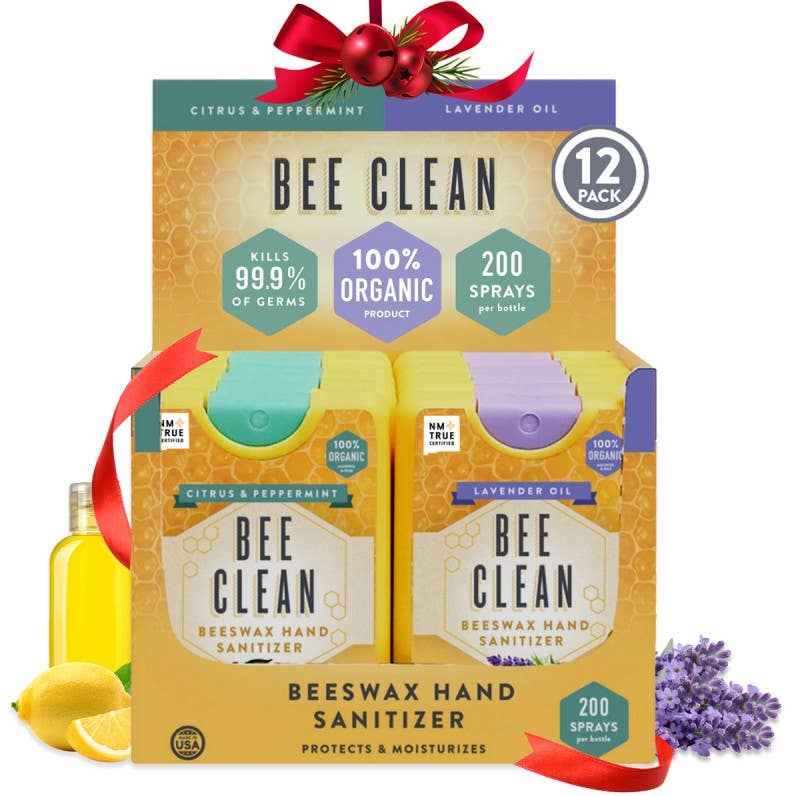 Bee Clean Organic Beeswax Hand Sanitizer - 12 pack