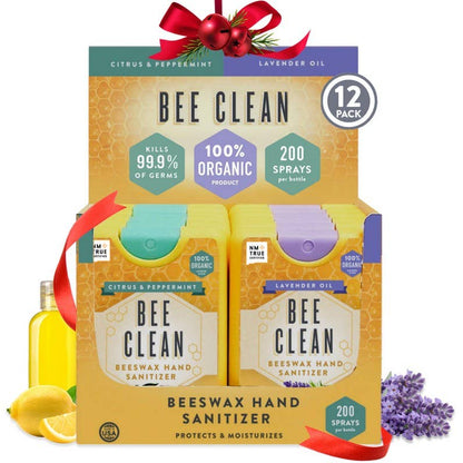 Bee Clean Organic Beeswax Hand Sanitizer - 12 pack