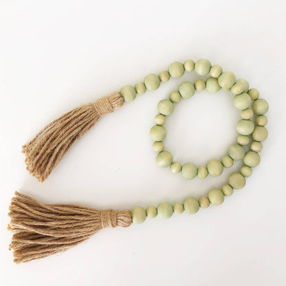 Wood Bead Garlands - Multiple color options alternate Lg/Sm