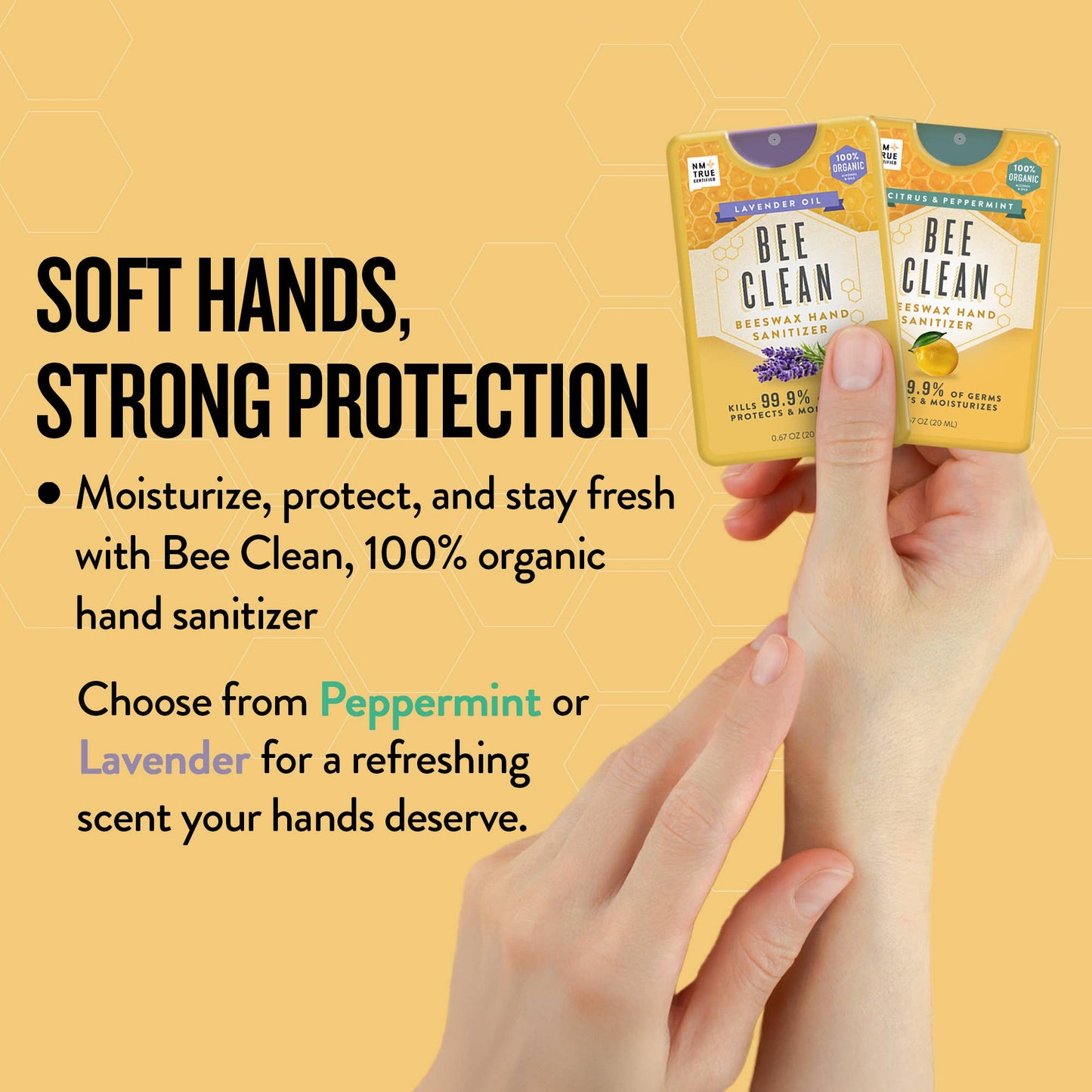 Bee Clean Organic Beeswax Hand Sanitizer - 12 pack