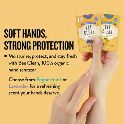 Bee Clean Organic Beeswax Hand Sanitizer - 12 pack