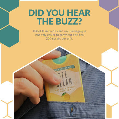 Bee Clean Organic Beeswax Hand Sanitizer - 12 pack