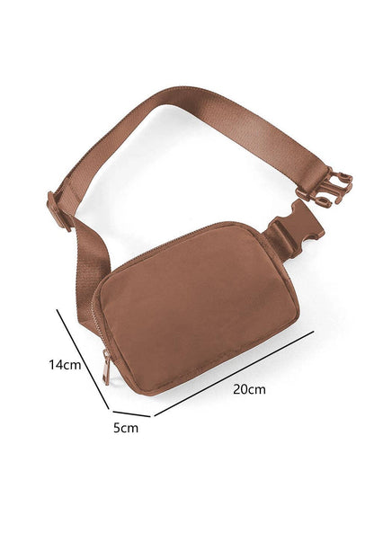 Waterproof Zipped Crossbody Chest Bag 20*5*14cm