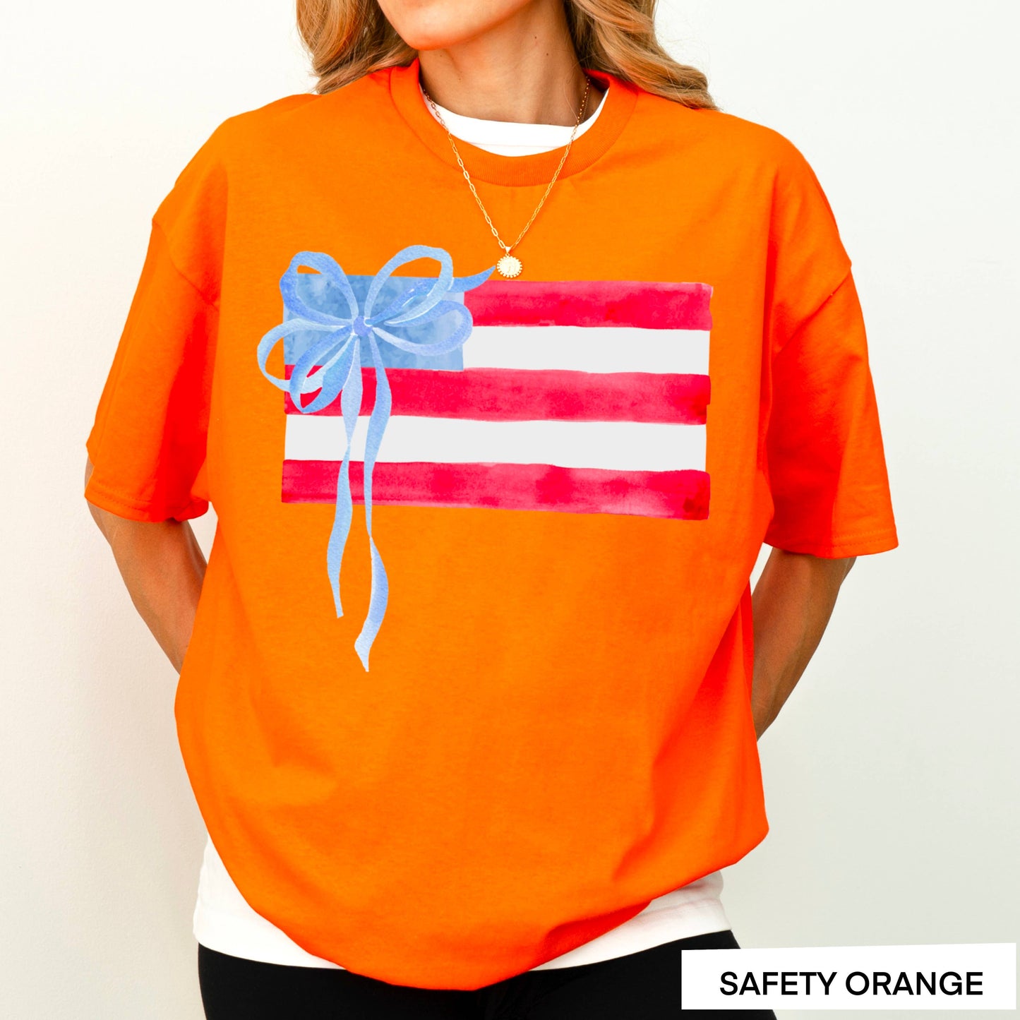 Coquette American Flag | July 4th Graphic Tee | Gildan