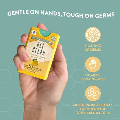 Bee Clean Organic Beeswax Hand Sanitizer - 12 pack
